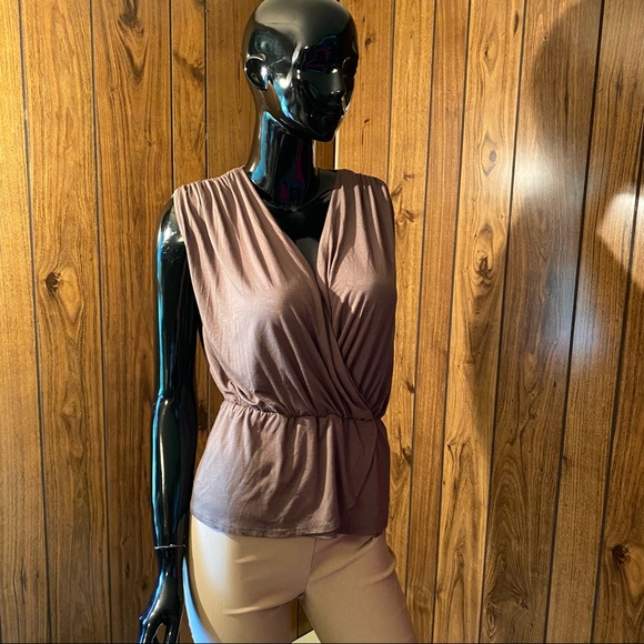 Karen Kane Tops - KAREN KANE gorgeous Olive wrap peplum top!